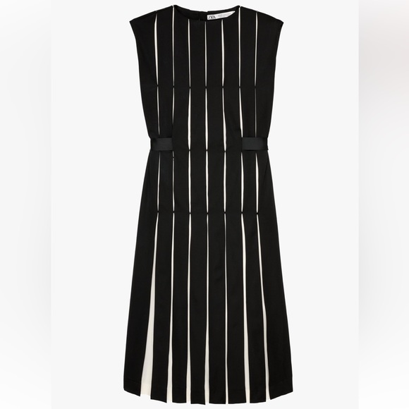 ZARA WOOL BLEND BOX PLEAT DRESS LIMITED EDITION - Picture 5 of 5